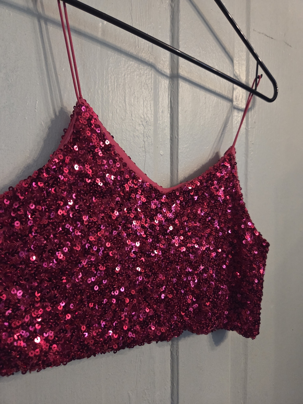 Hot Pink Sequin Cami Top